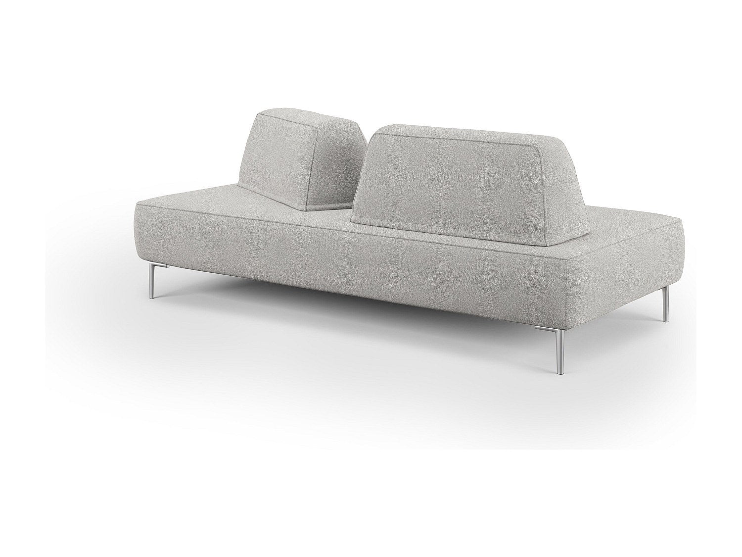 Canapé modulable gris tissu