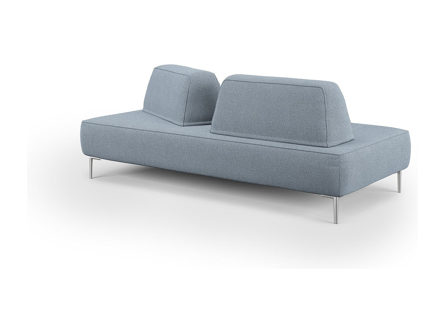 Canapé modulable bleu tissu