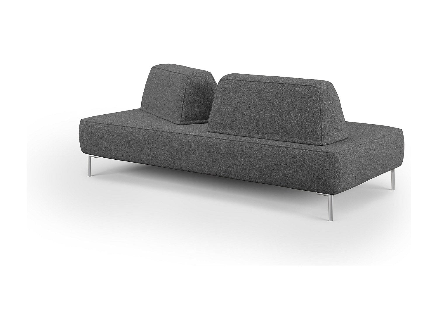 Canapé modulable gris tissu
