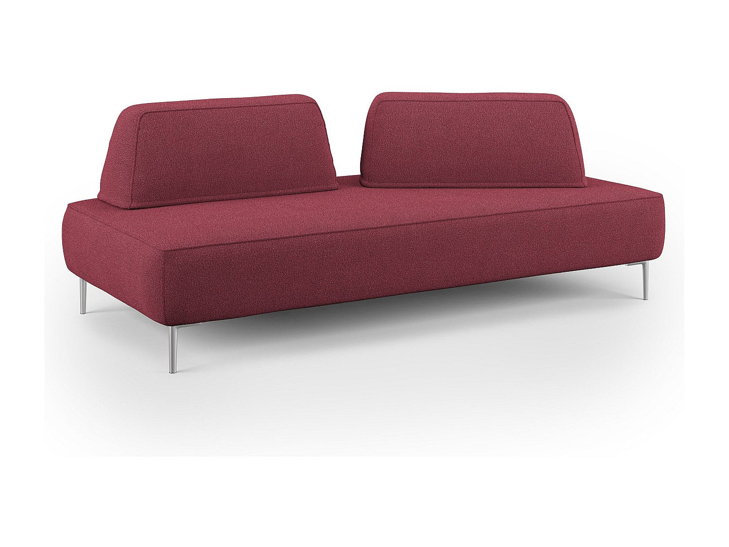 Canapé modulable rouge tissu