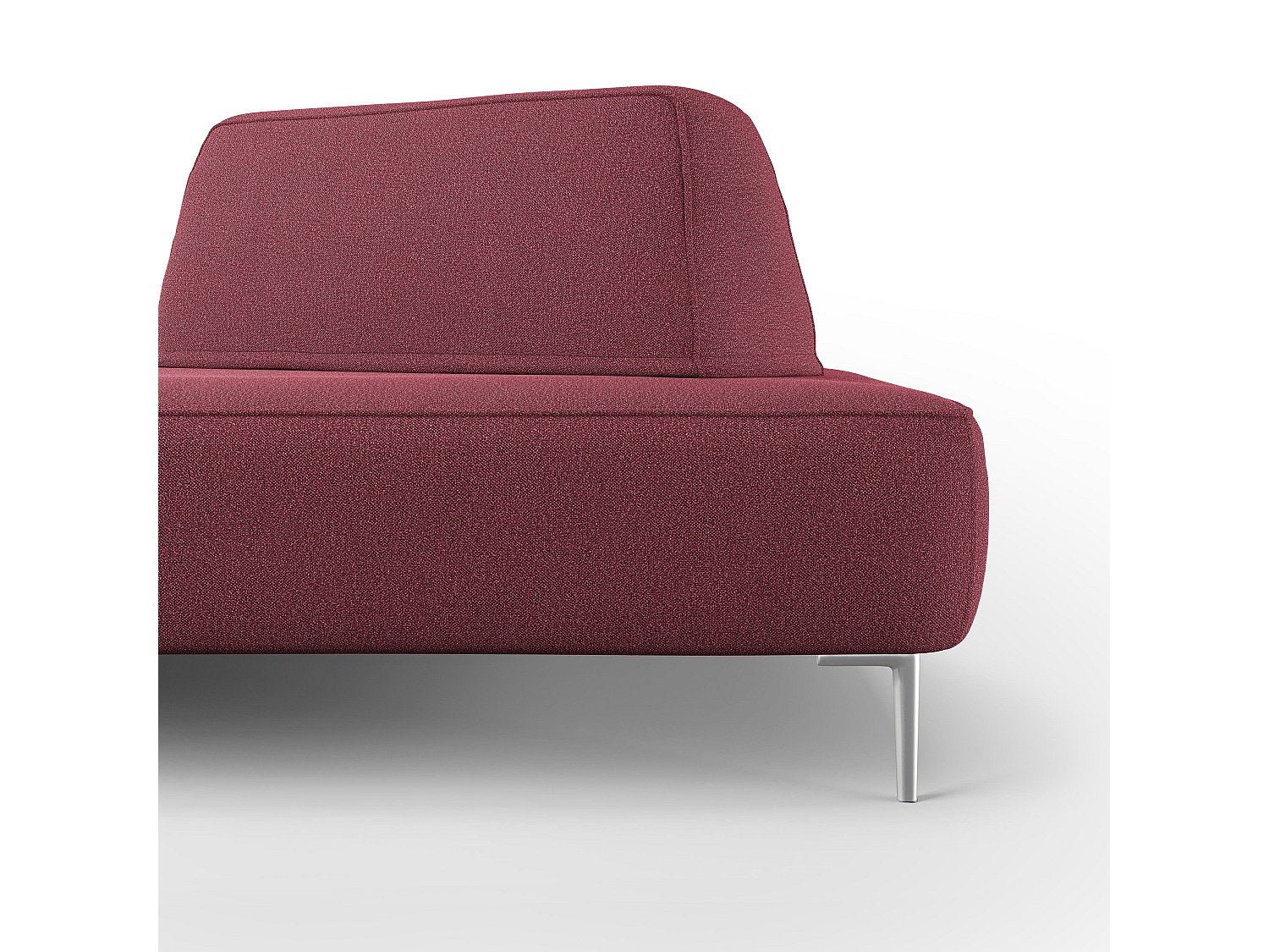 Canapé modulable rouge tissu