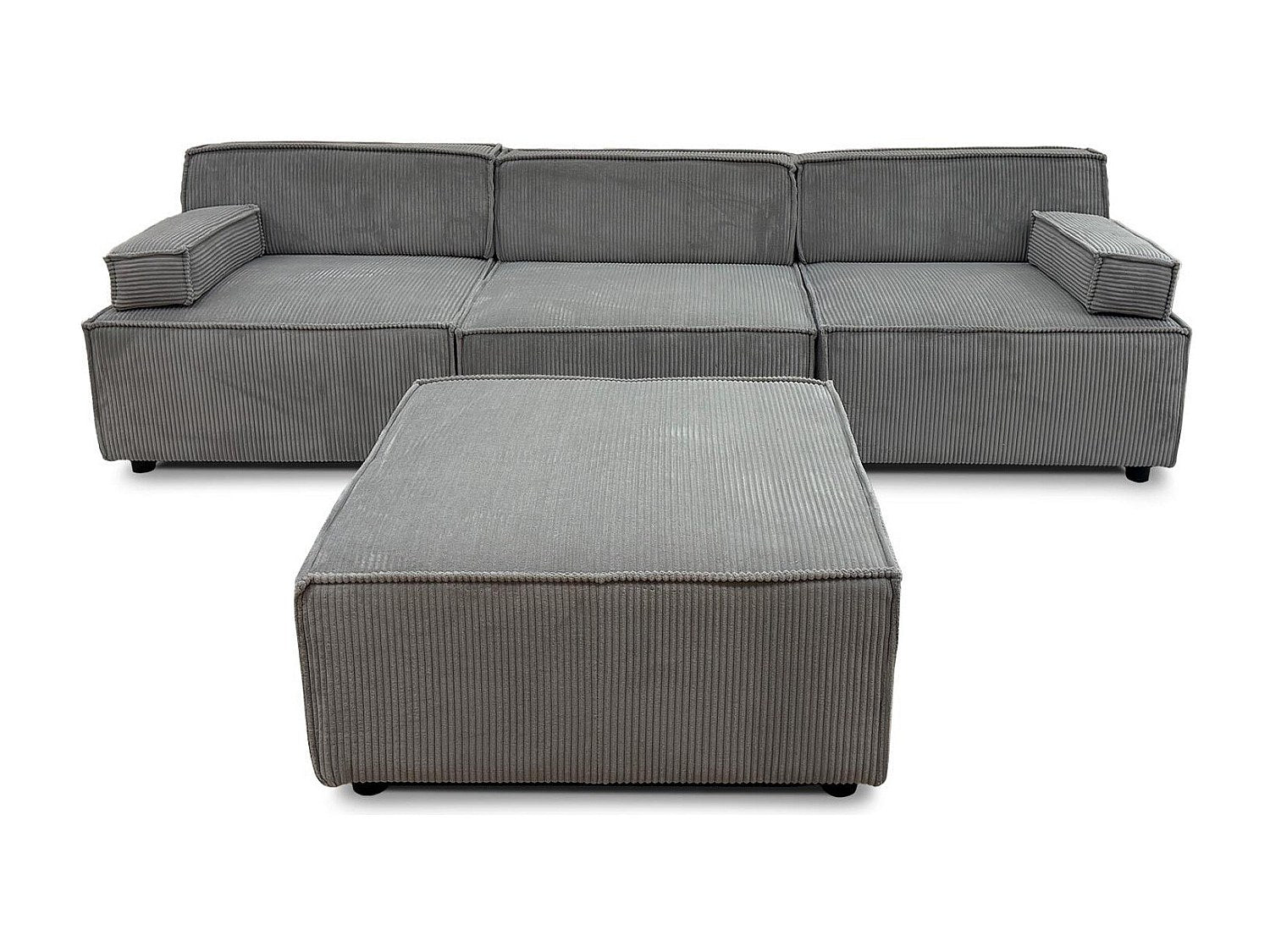 Canapé modulable gris velours