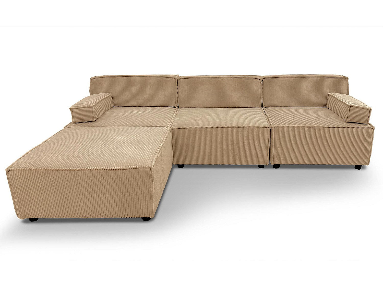 Canapé modulable beige velours