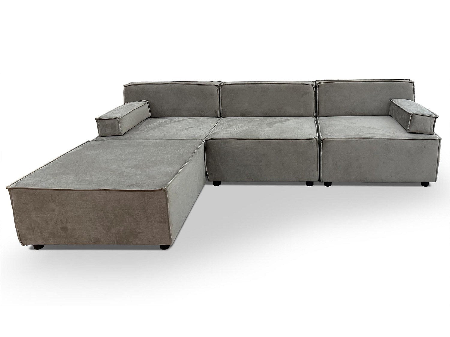 Canapé modulable taupe velours