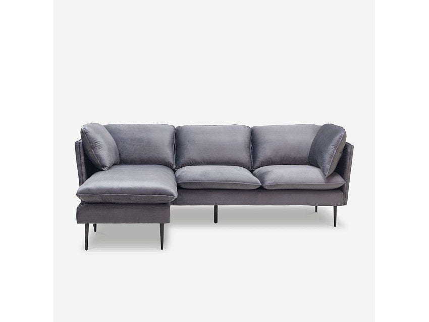 Canapé modulable 3 places gris tissu