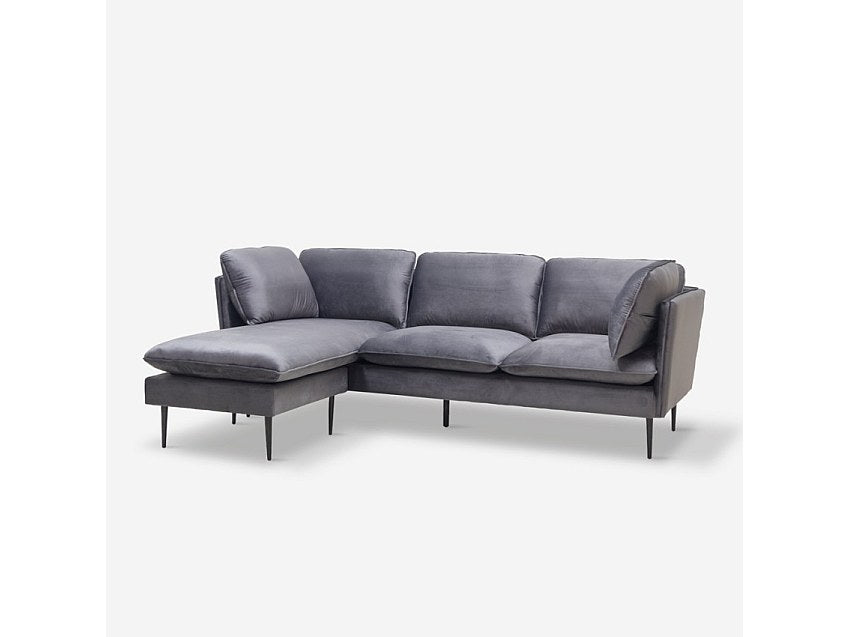 Canapé modulable 3 places gris tissu