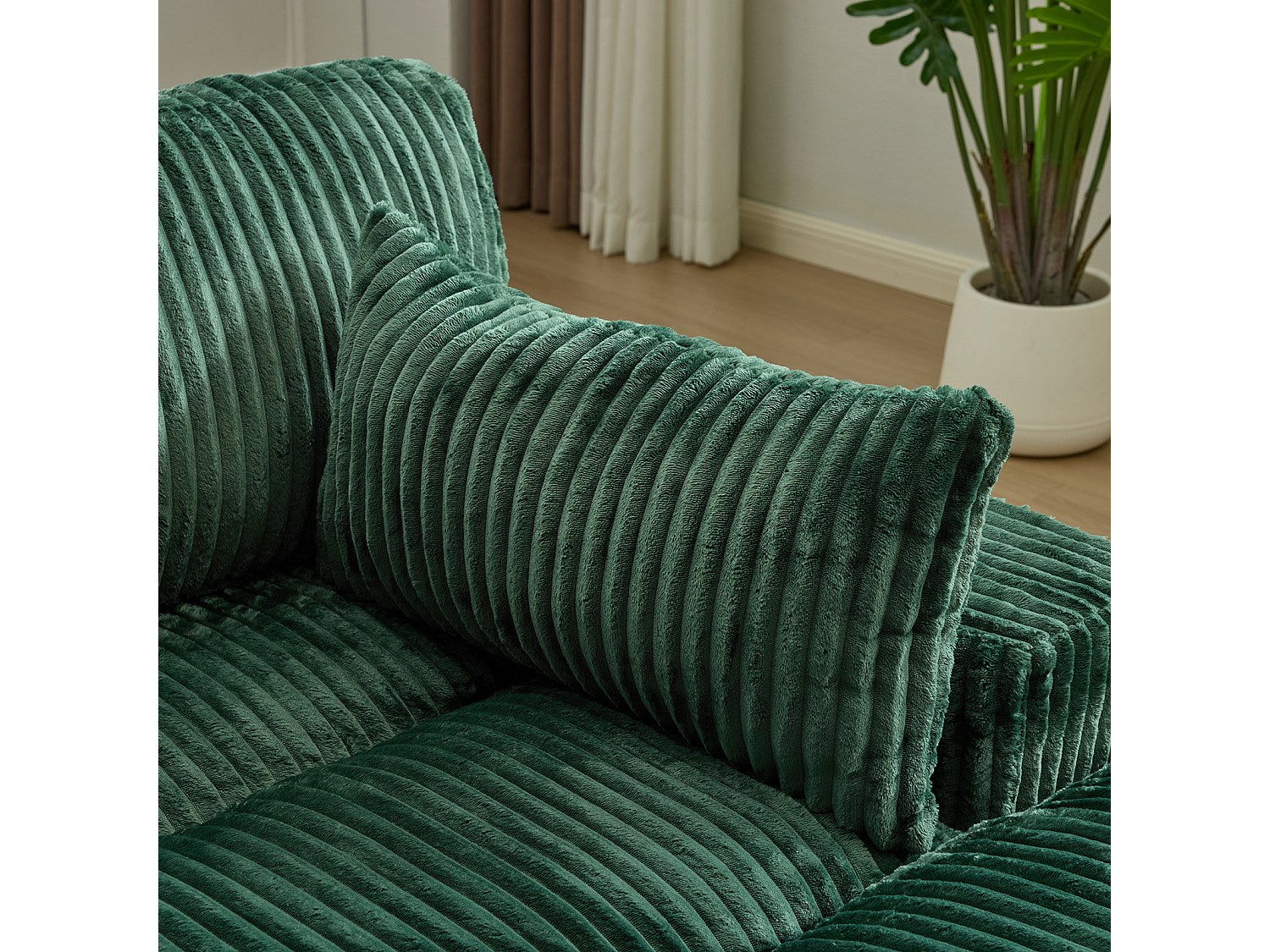 Canapé modulable convertible vert tissu