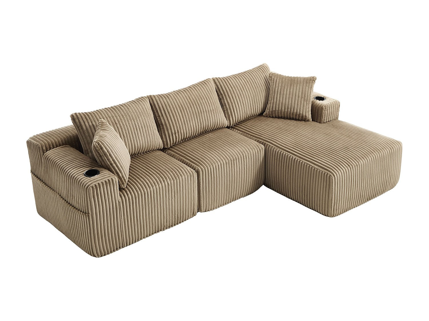Canapé modulable convertible 3 places vert tissu