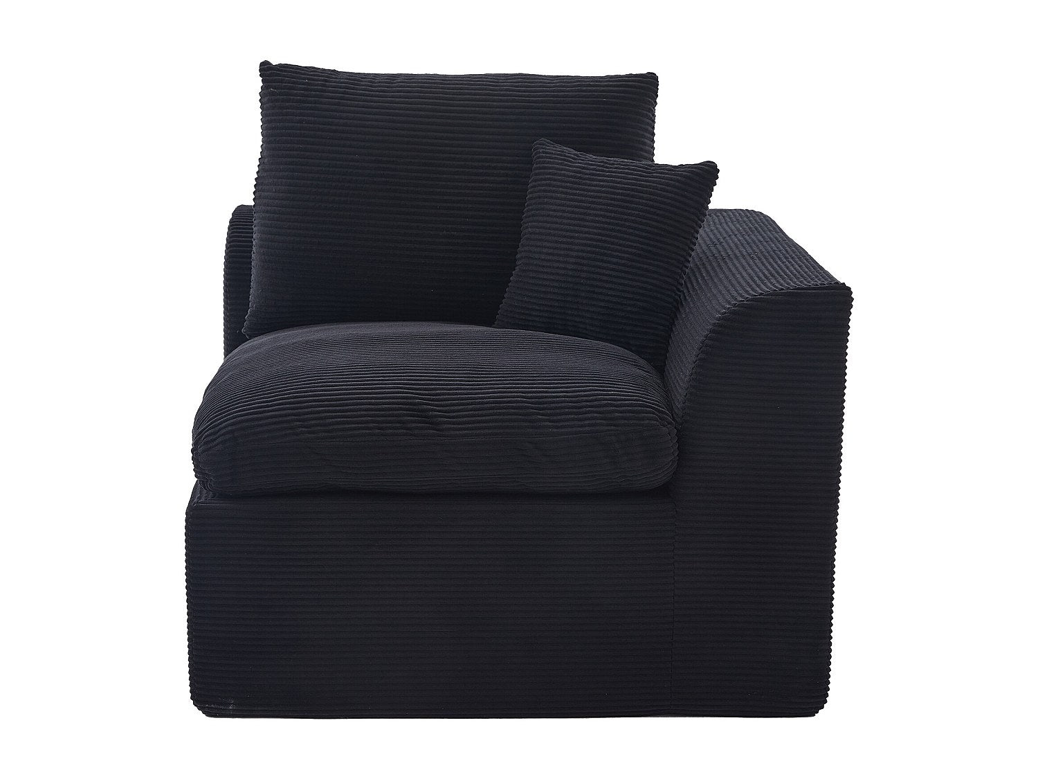 Canapé modulable noir tissu