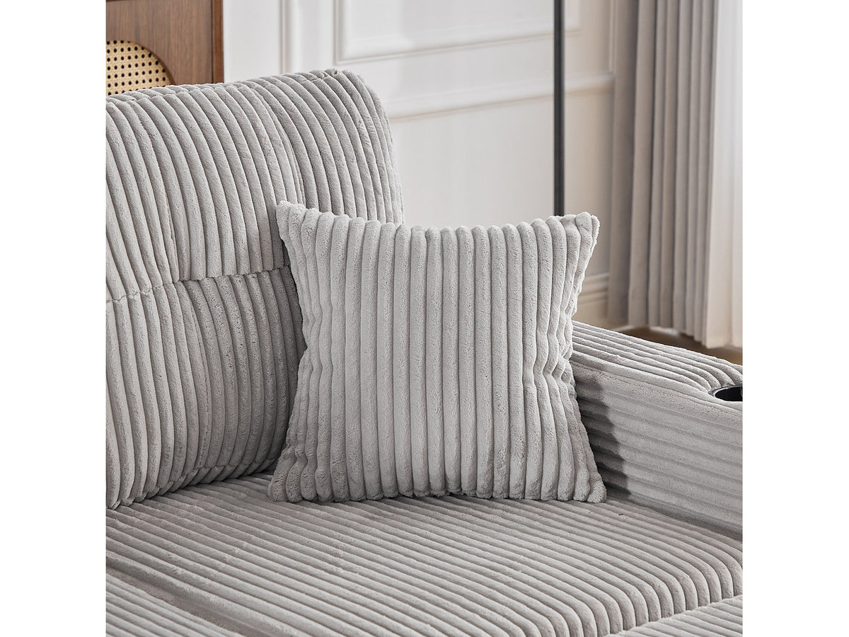 Angle pour canapé modulable convertible 3 places gris tissu - Allurex