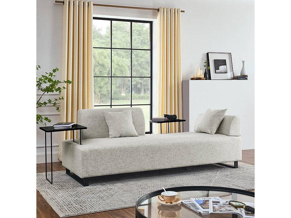 Canapé modulable 3 places beige tissu