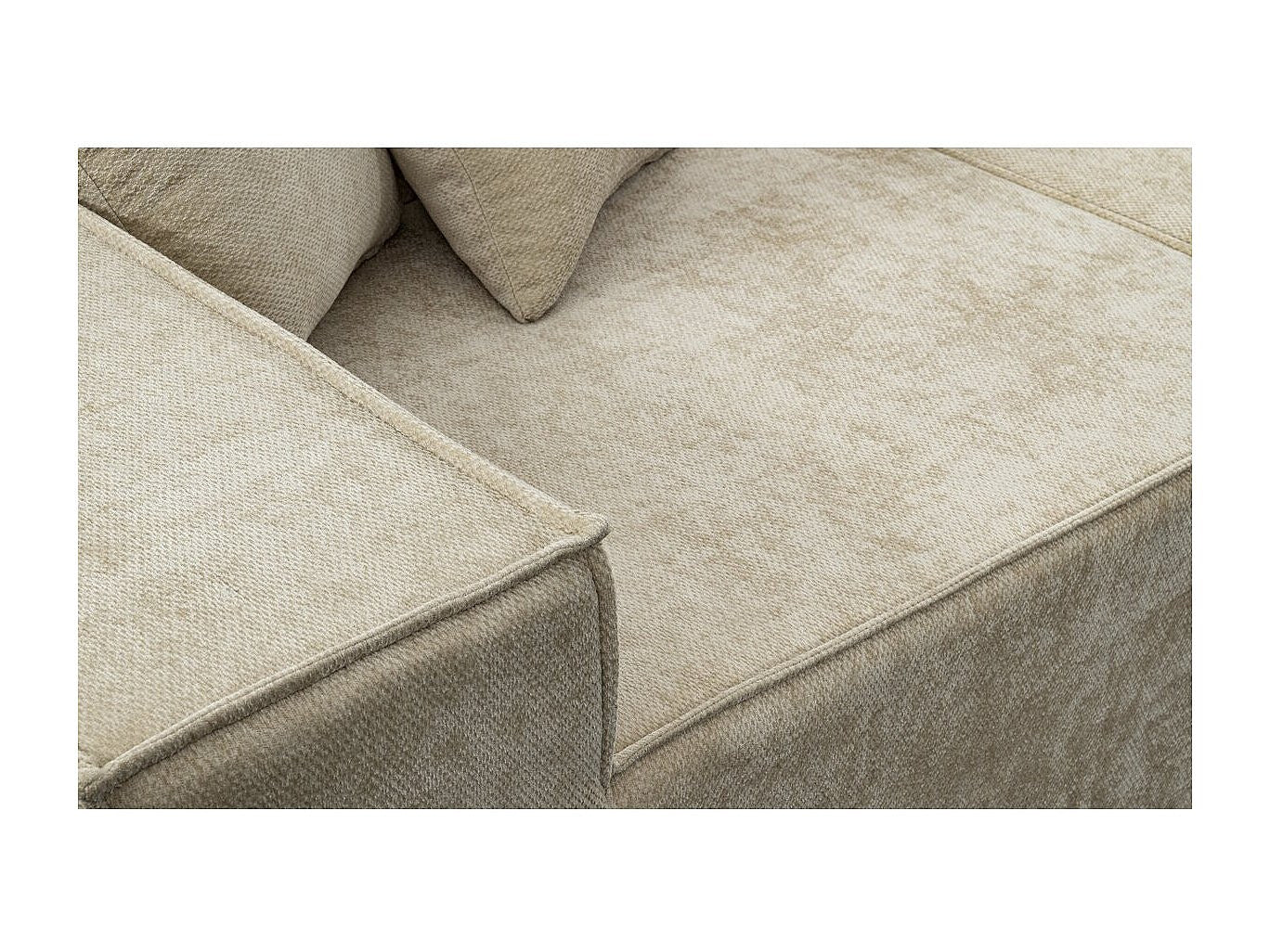Canapé modulable 3 places beige tissu