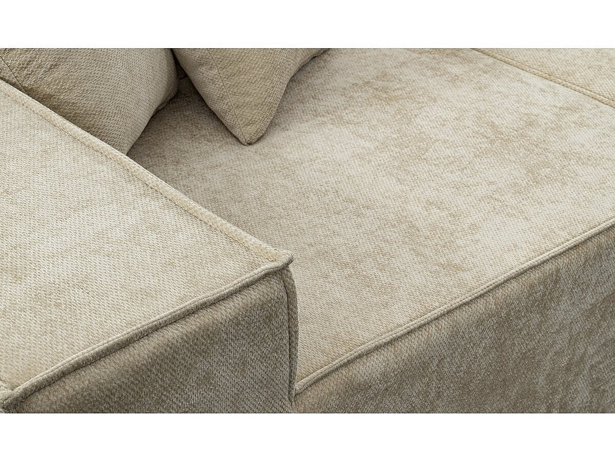Canapé modulable 3 places beige tissu