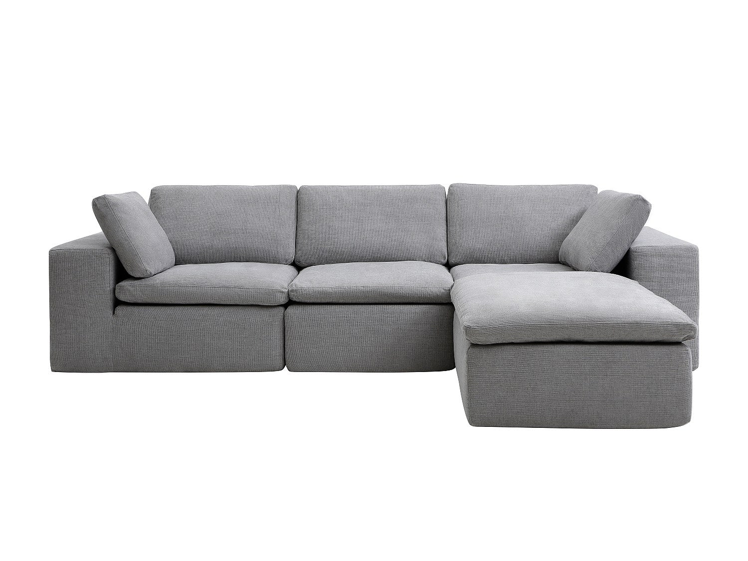 Angle pour canapé modulable gris tissu