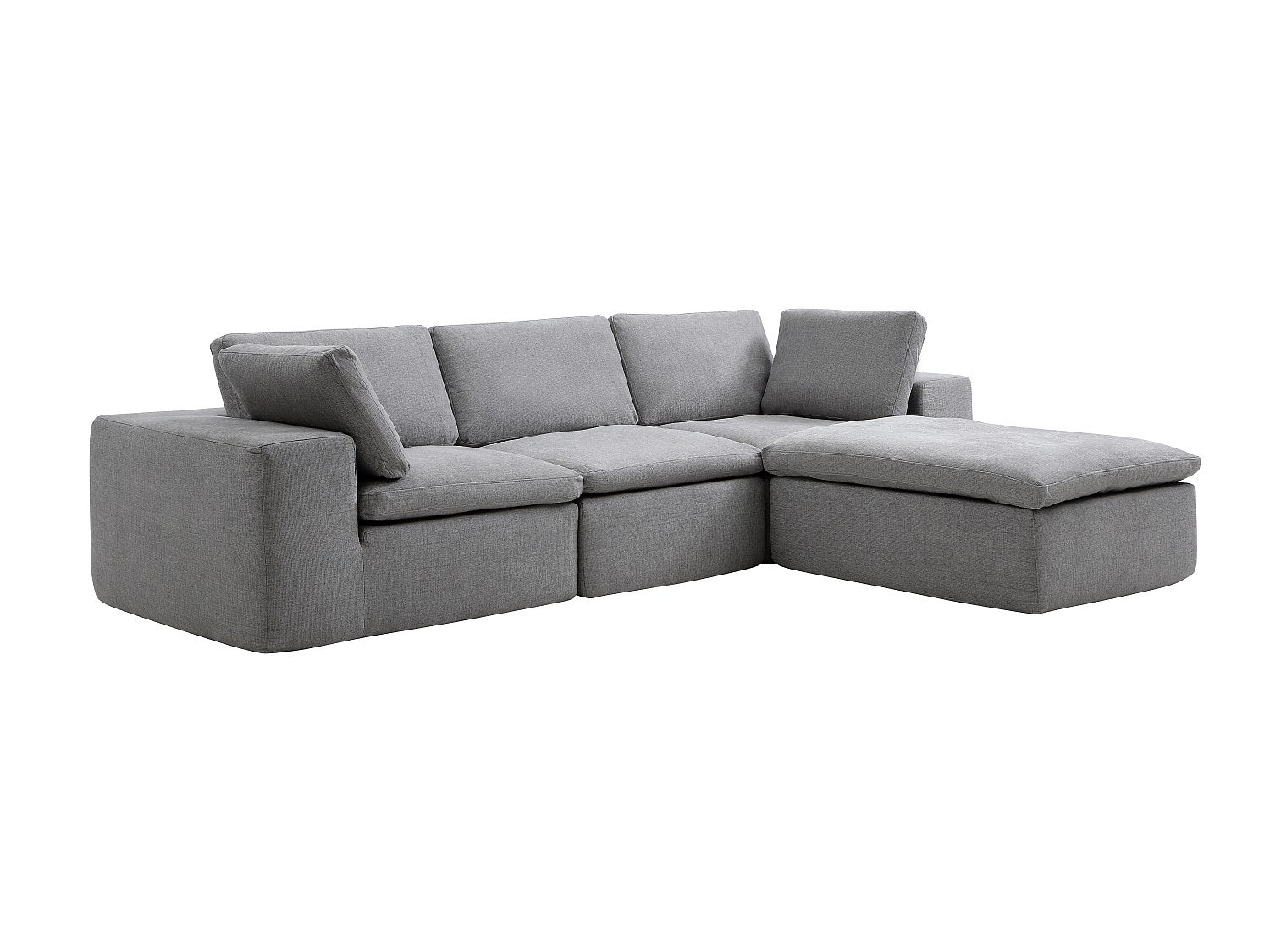 Angle pour canapé modulable gris tissu