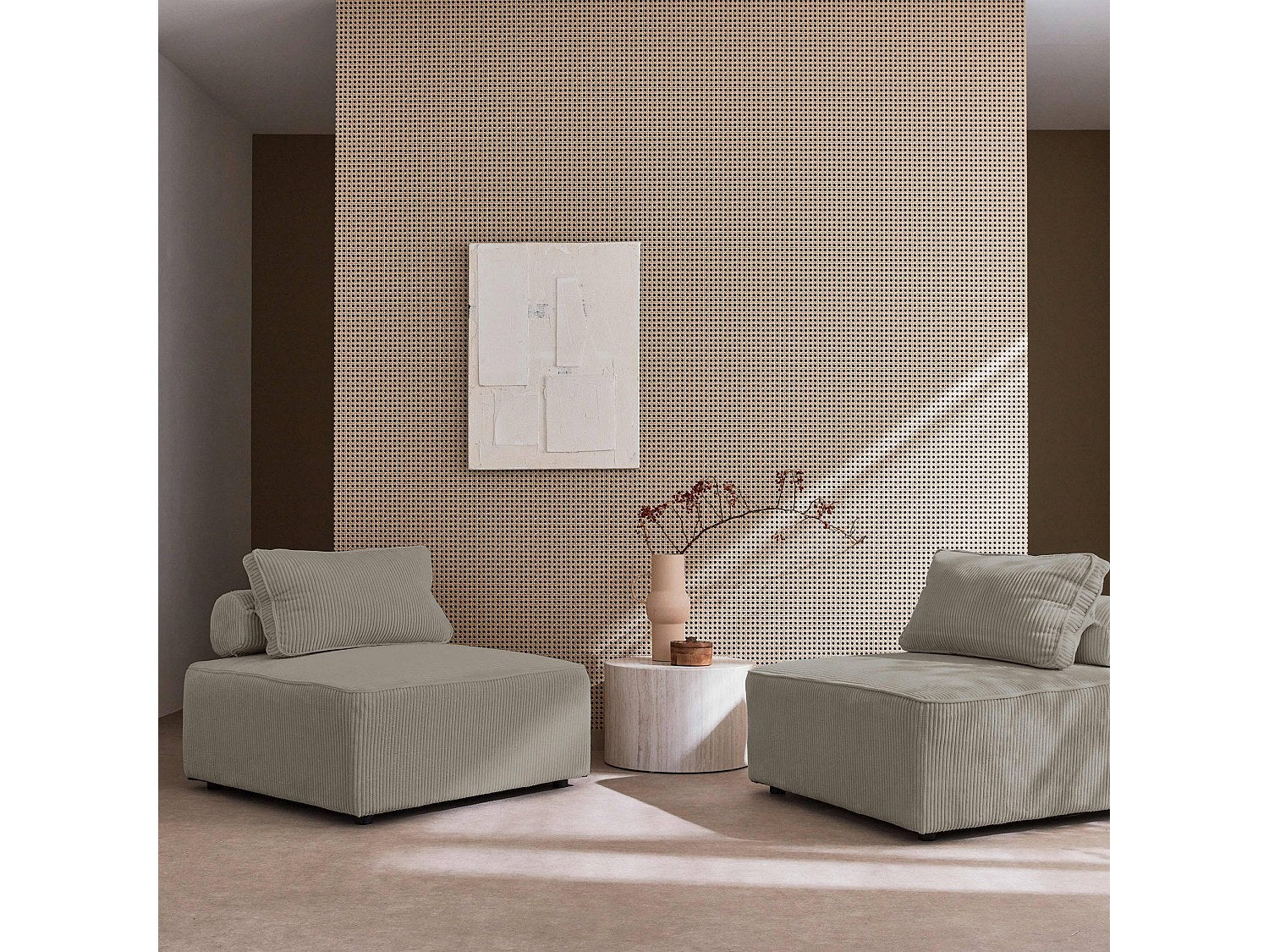 Chauffeuse modulable gris velours