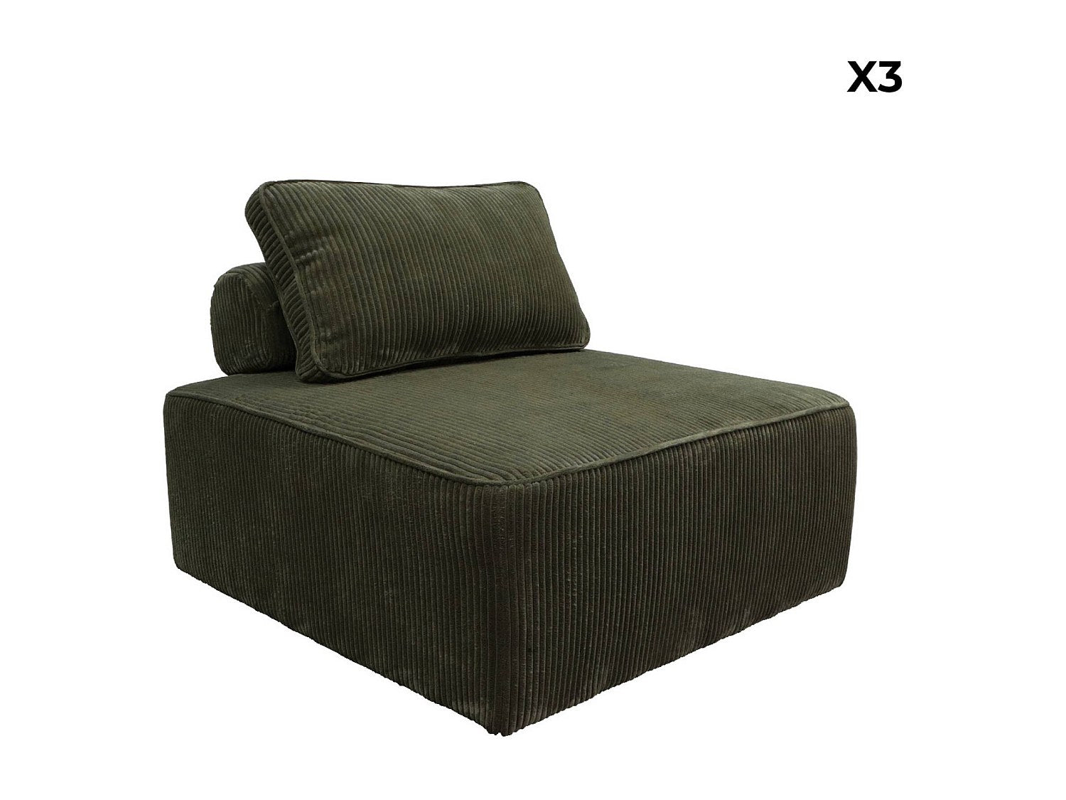 Chauffeuse modulable vert velours