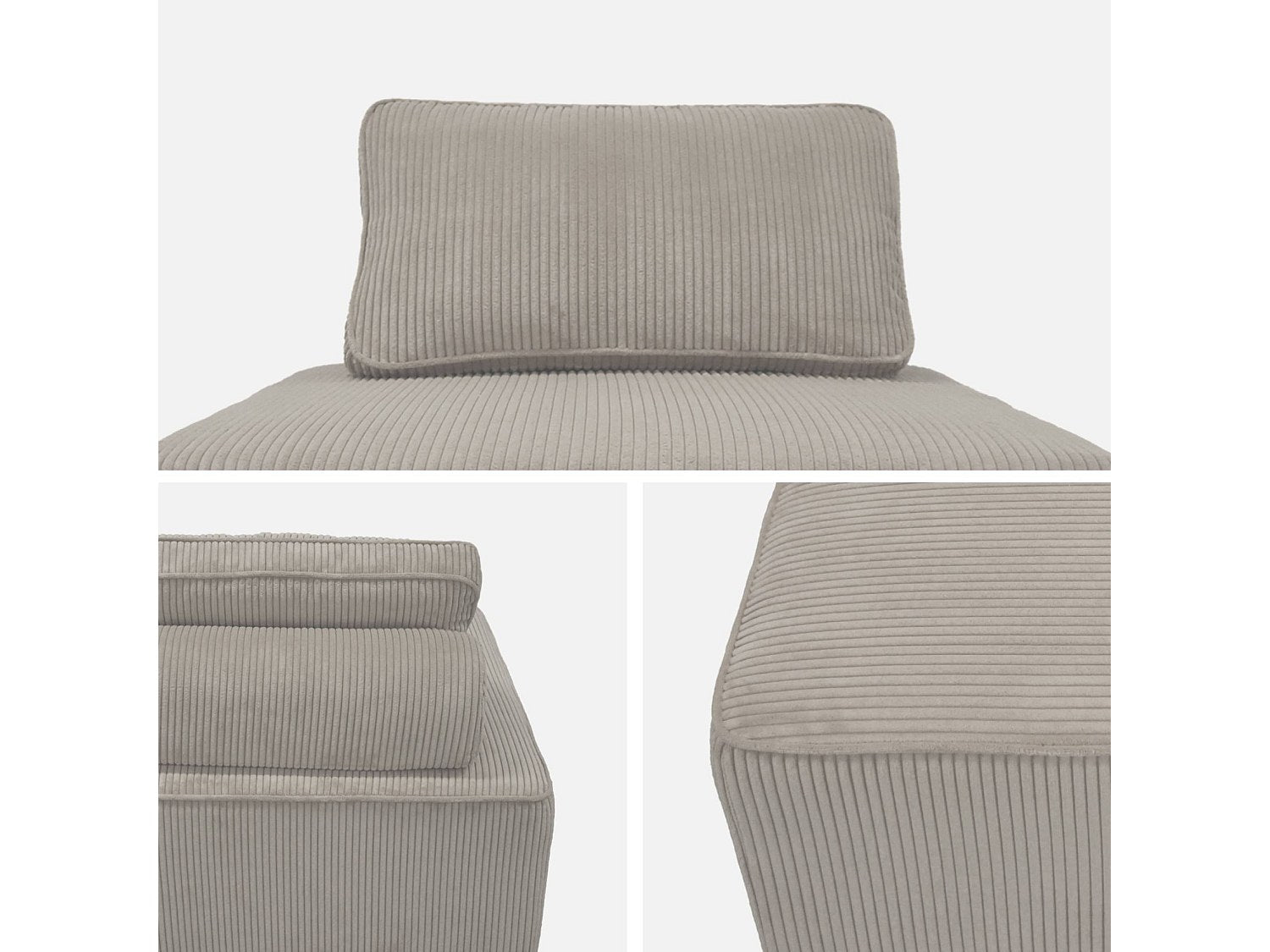 Chauffeuse modulable gris velours