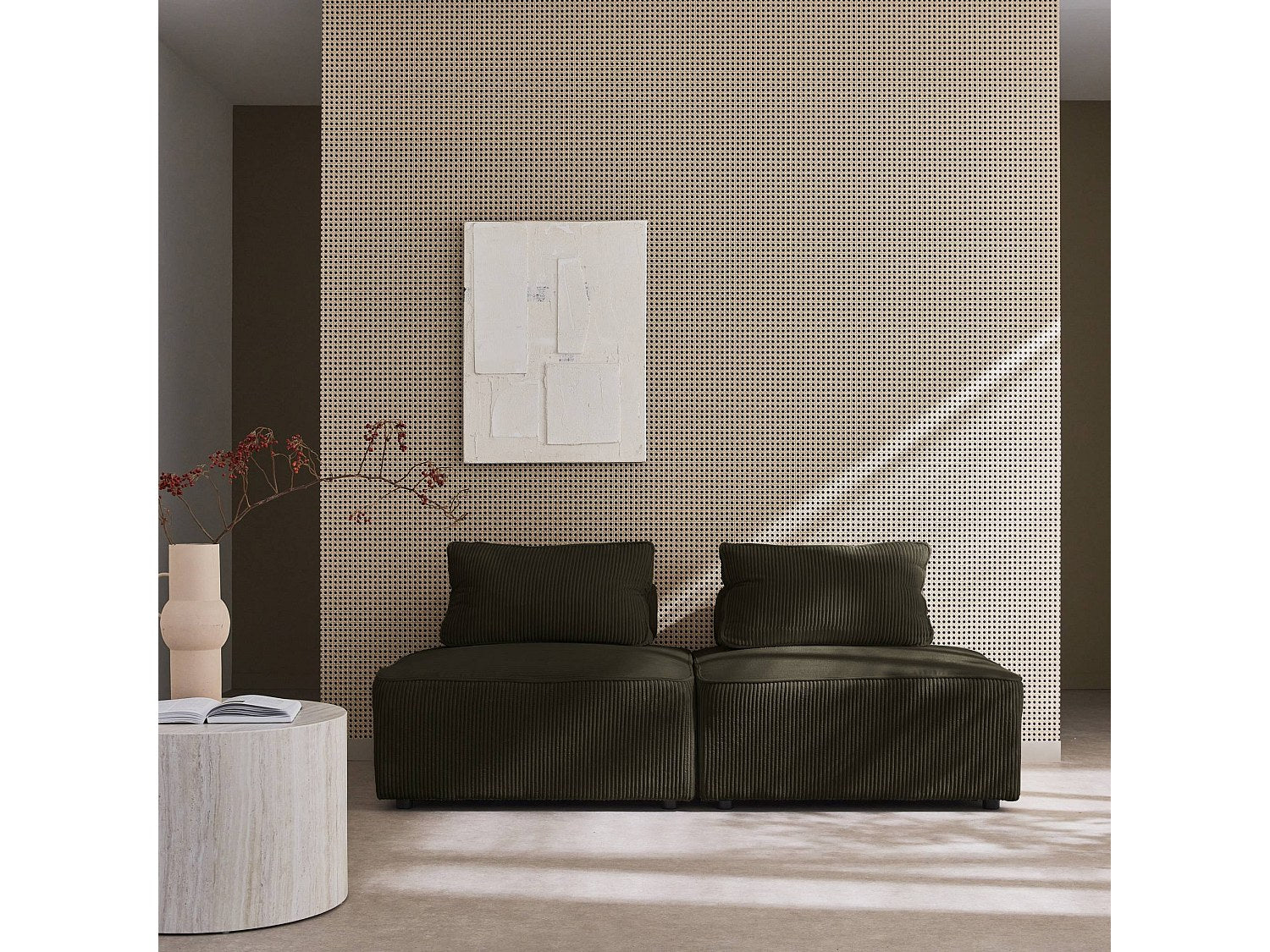 Chauffeuse modulable vert velours