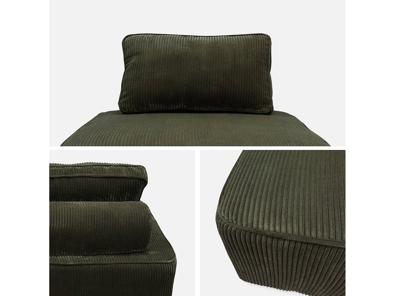Chauffeuse modulable vert velours