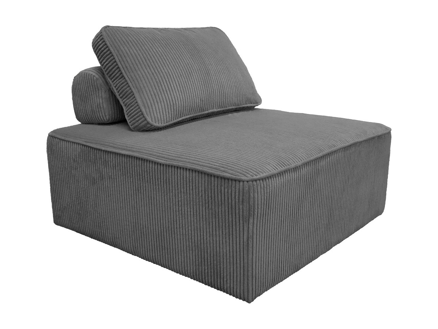 Chauffeuse modulable 3 places gris velours