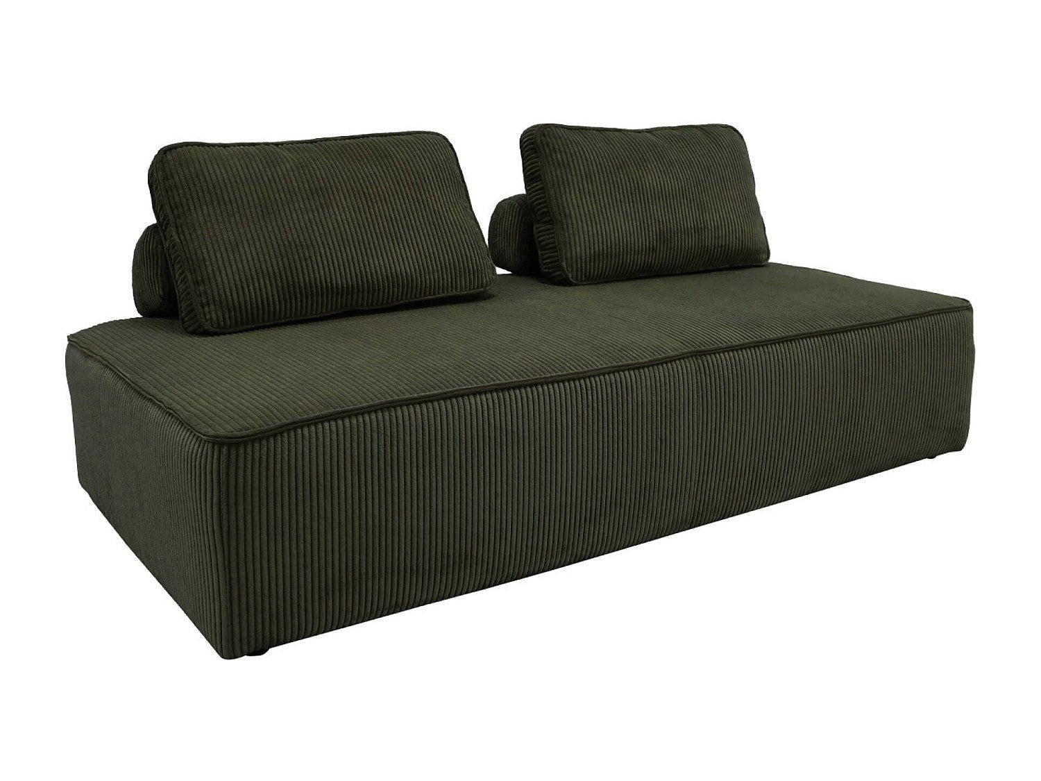 Chauffeuse modulable 3 places vert velours