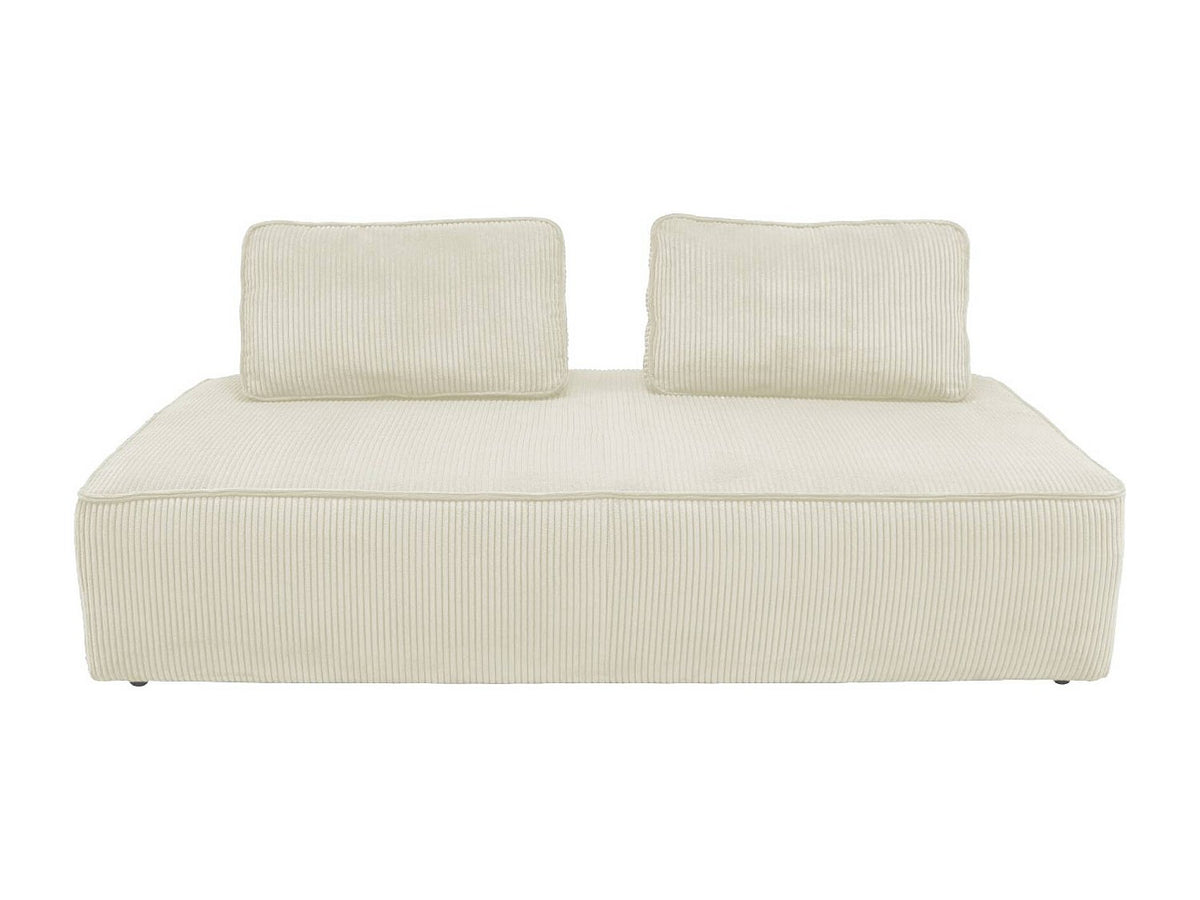 Chauffeuse modulable 2 places beige velours