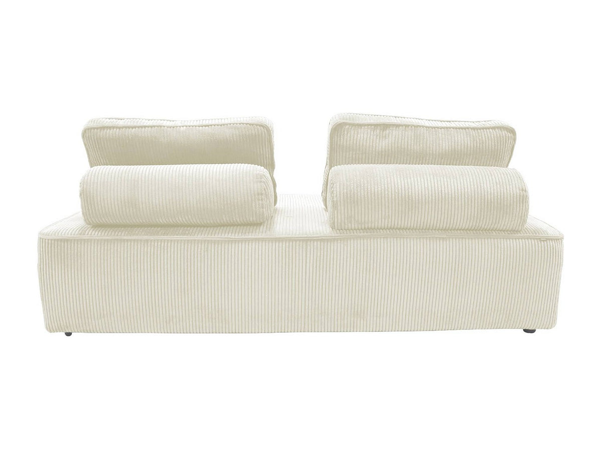 Chauffeuse modulable 2 places beige velours