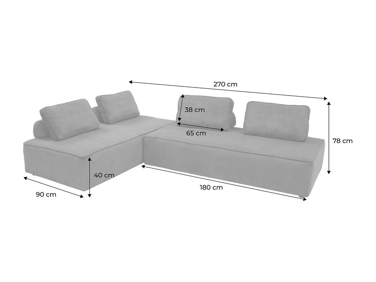 Chauffeuse modulable 2 places beige velours