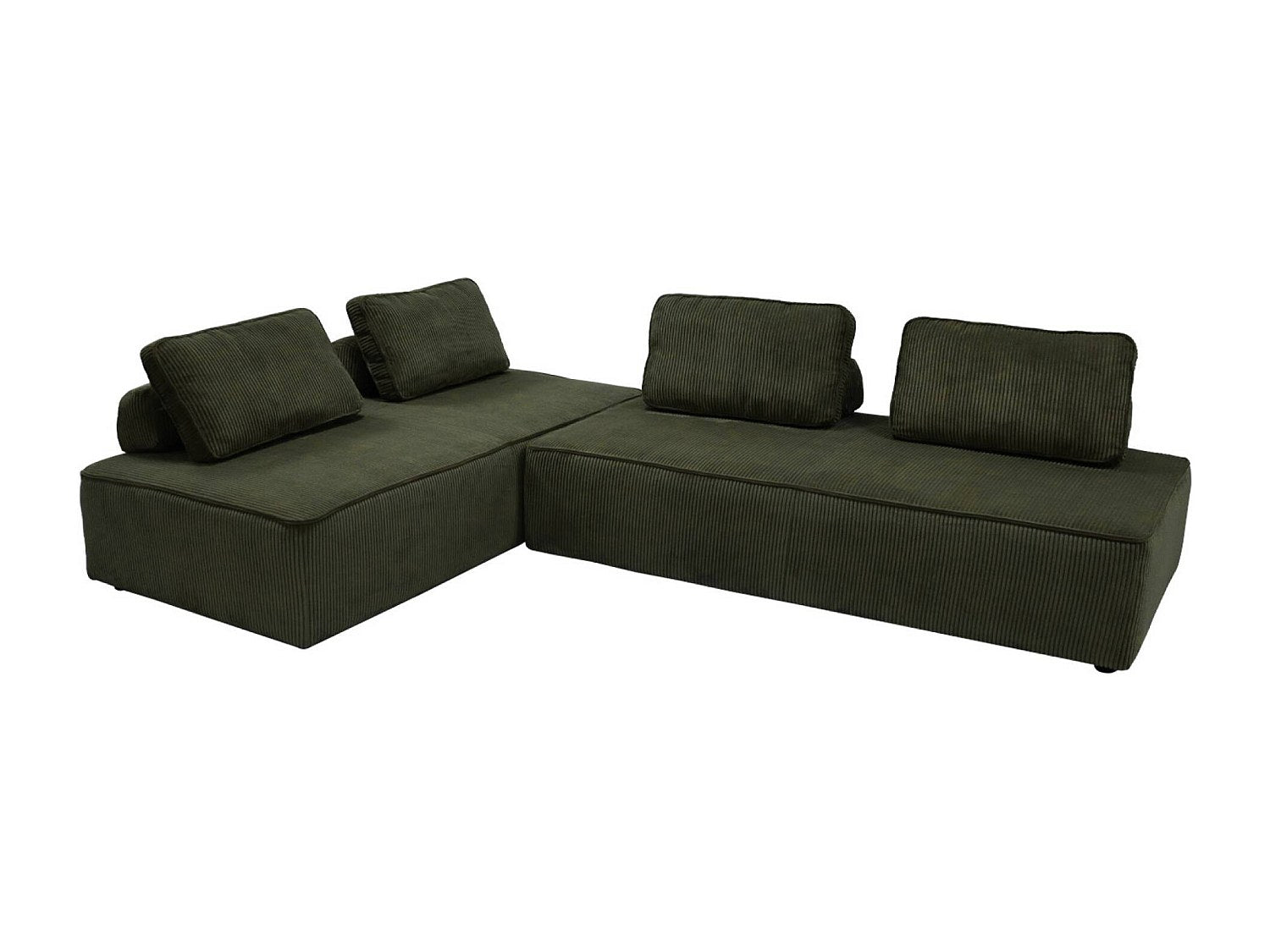 Chauffeuse modulable 2 places vert velours