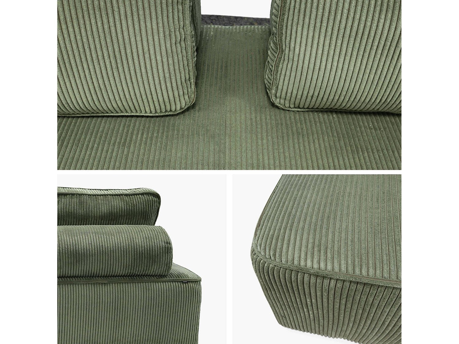 Chauffeuse modulable 4 places vert velours