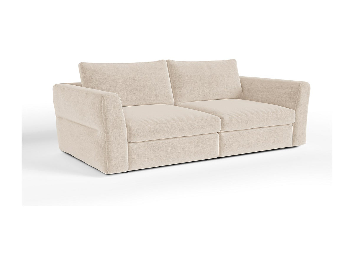 Canapé modulable 3 places beige tissu