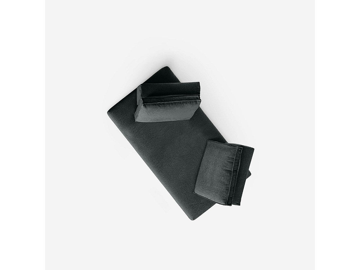 Canapé modulable 2 places noir tissu