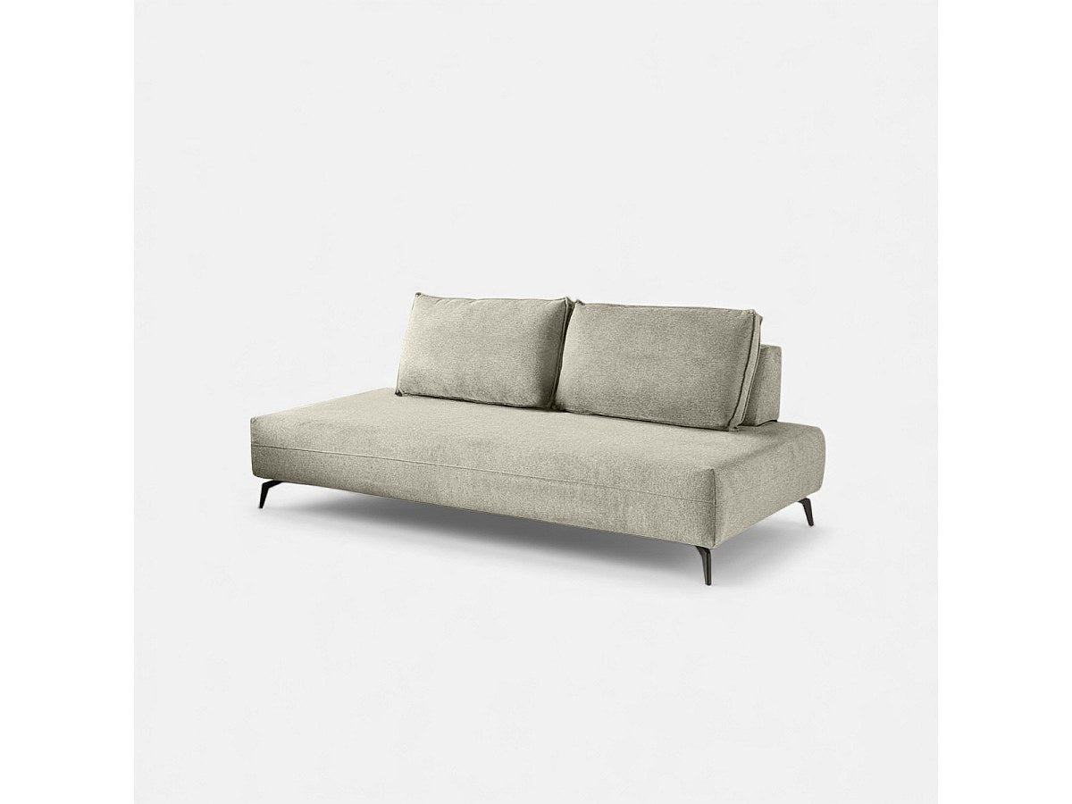 Canapé modulable 2 places beige tissu