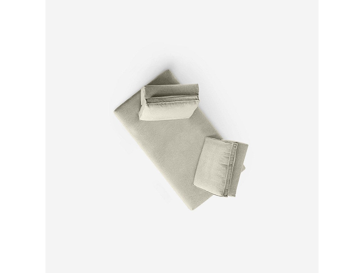 Canapé modulable 2 places beige tissu