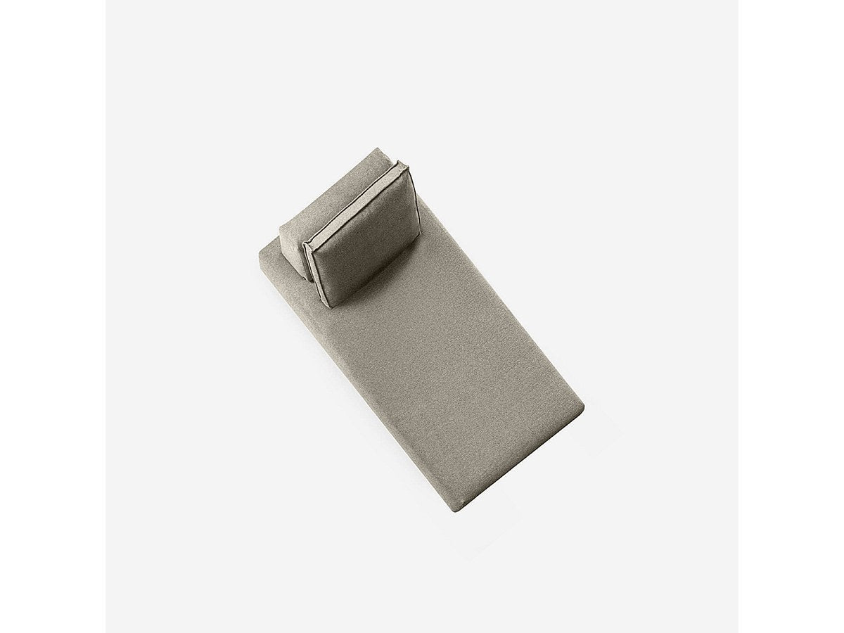 Méridienne pour canapé modulable marron tissu
