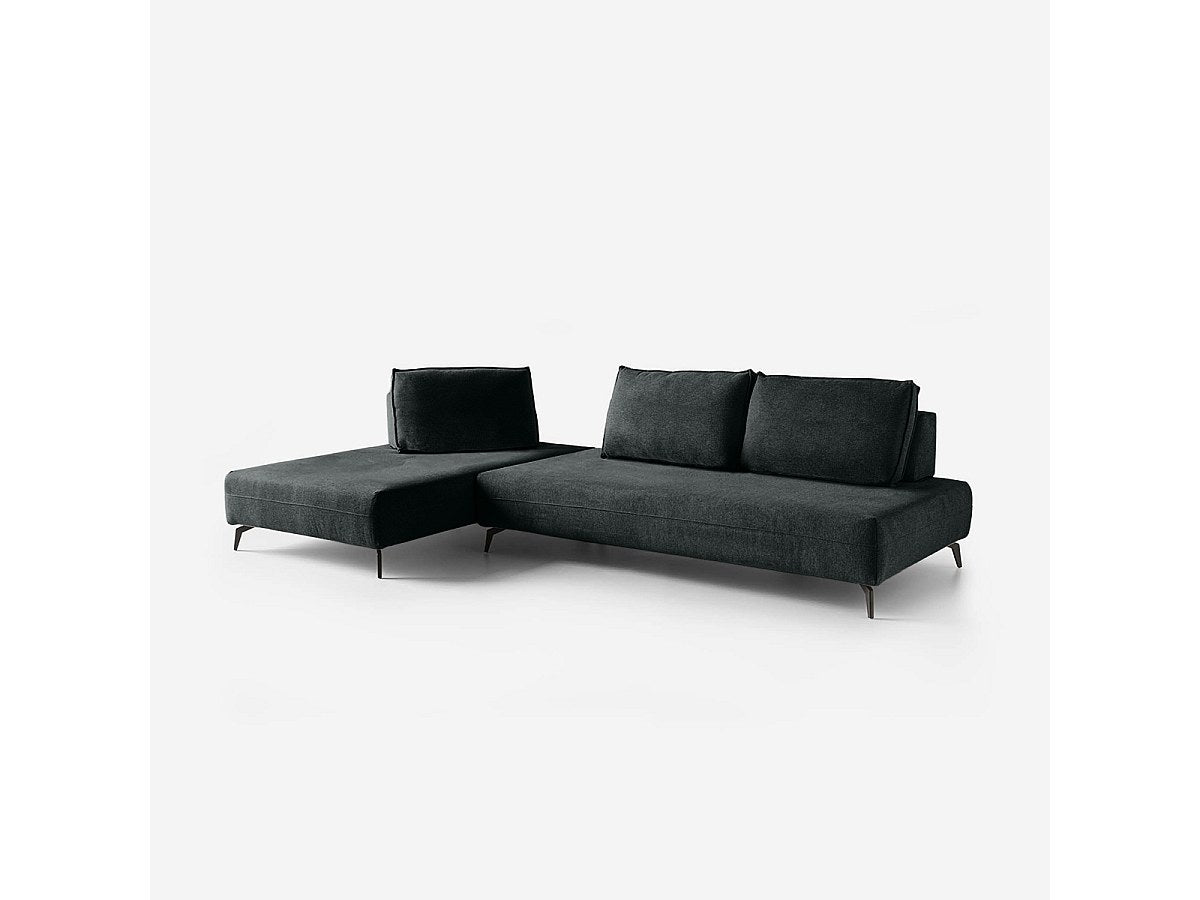 Canapé modulable 3 places noir tissu