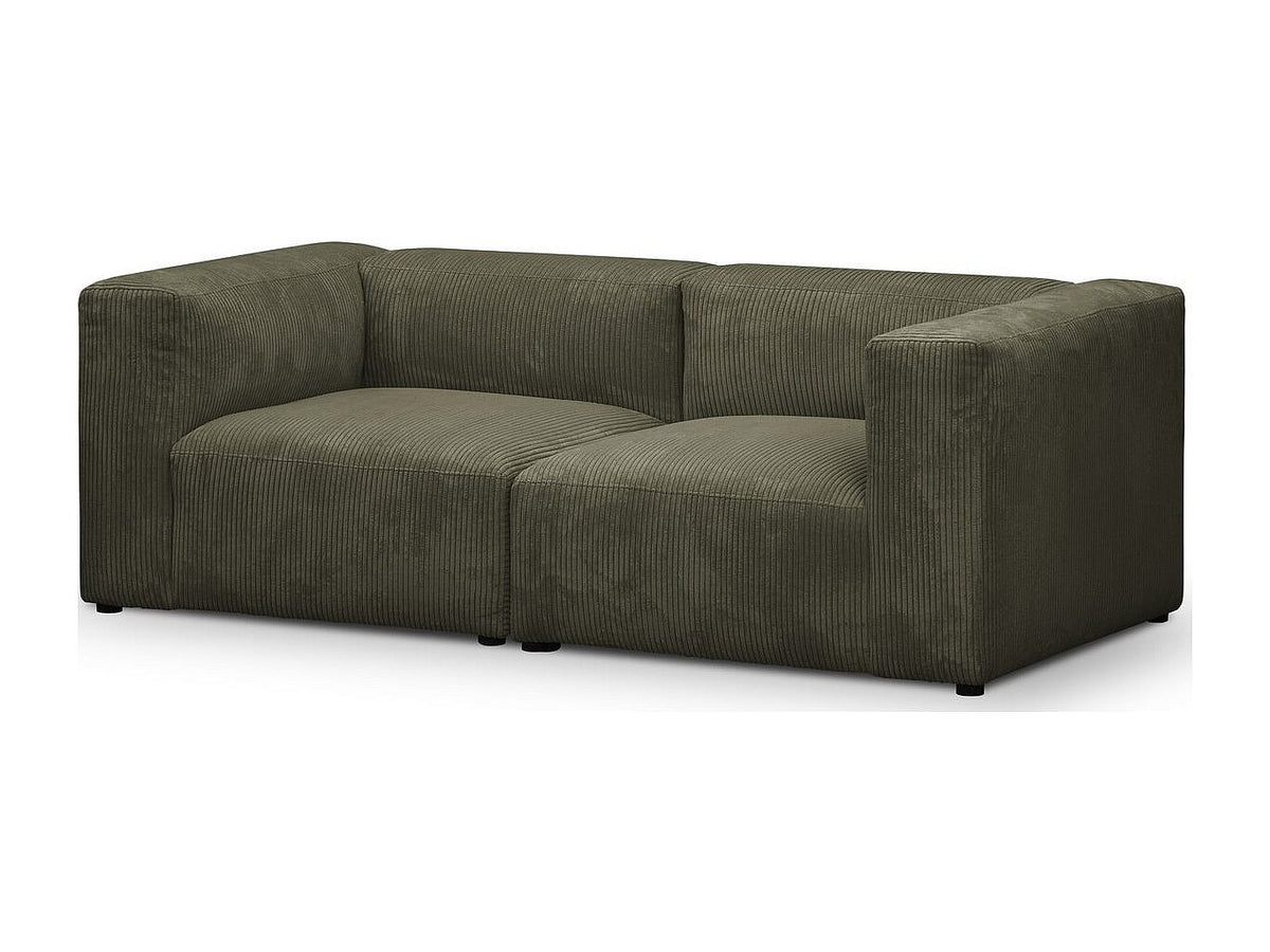 Canapé modulable 3 places vert velours