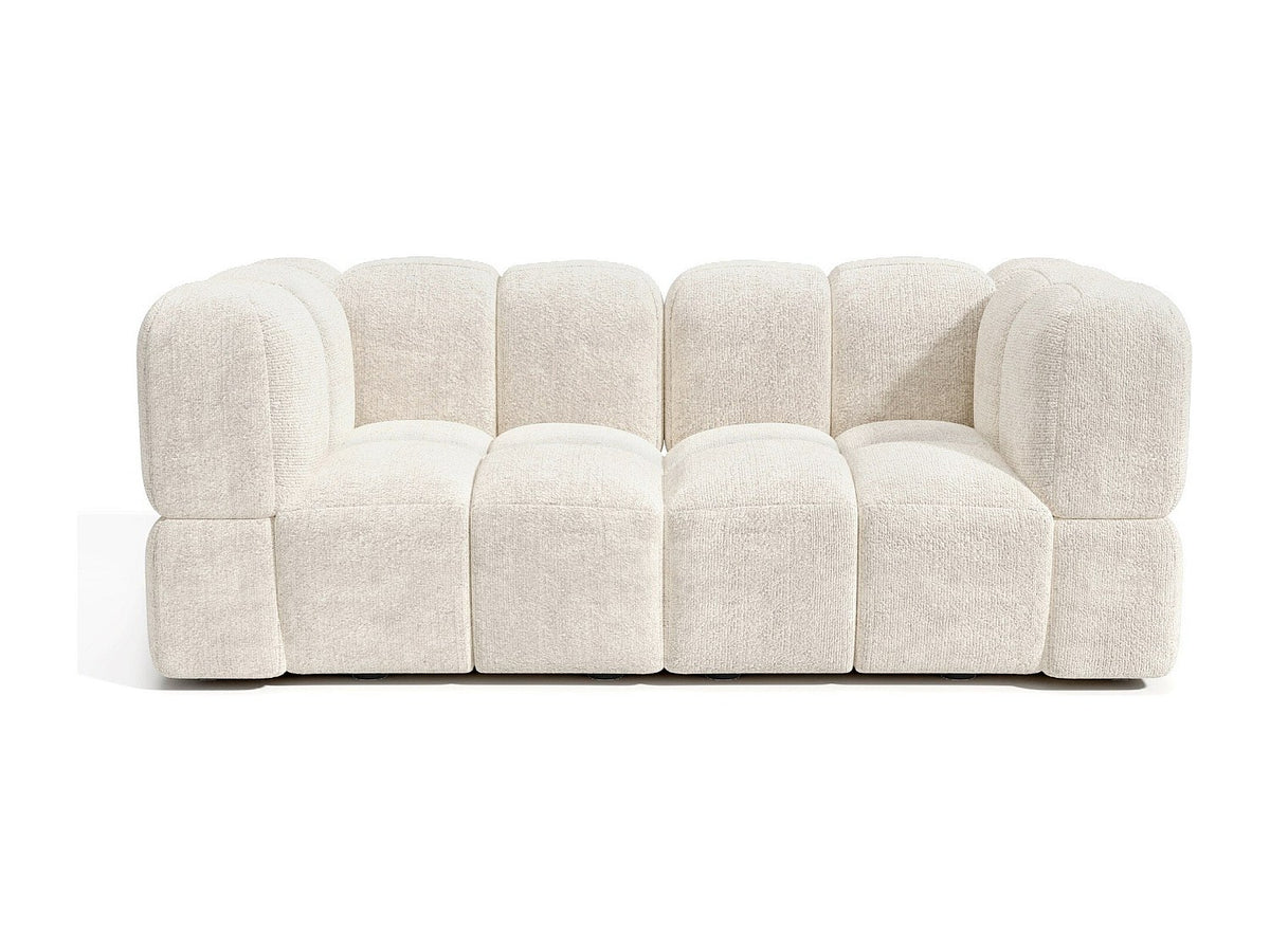 Canapé modulable 3 places beige velours