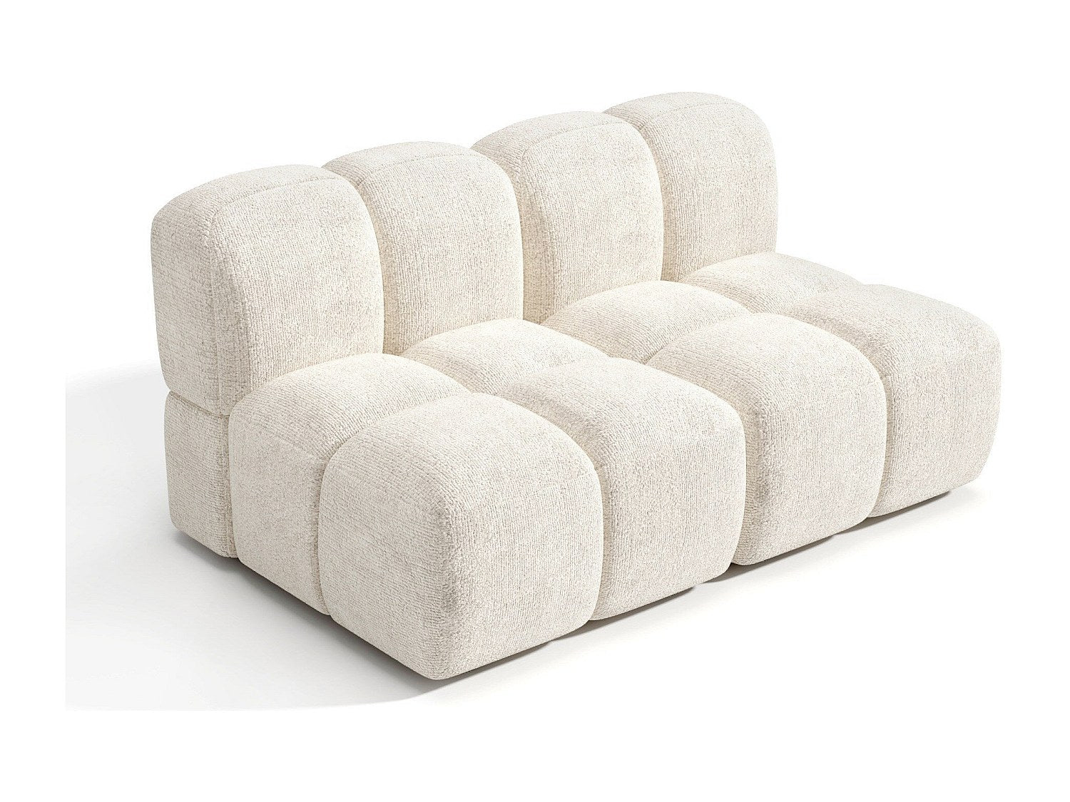 Canapé modulable 3 places beige velours