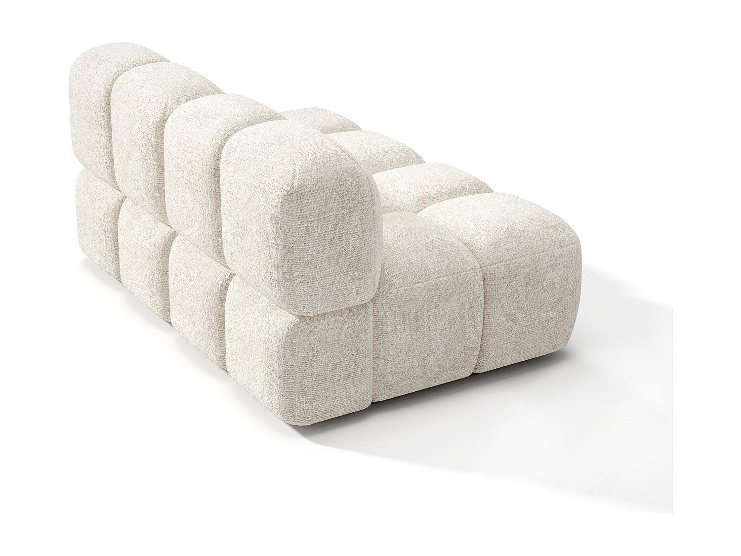 Canapé modulable 3 places beige velours