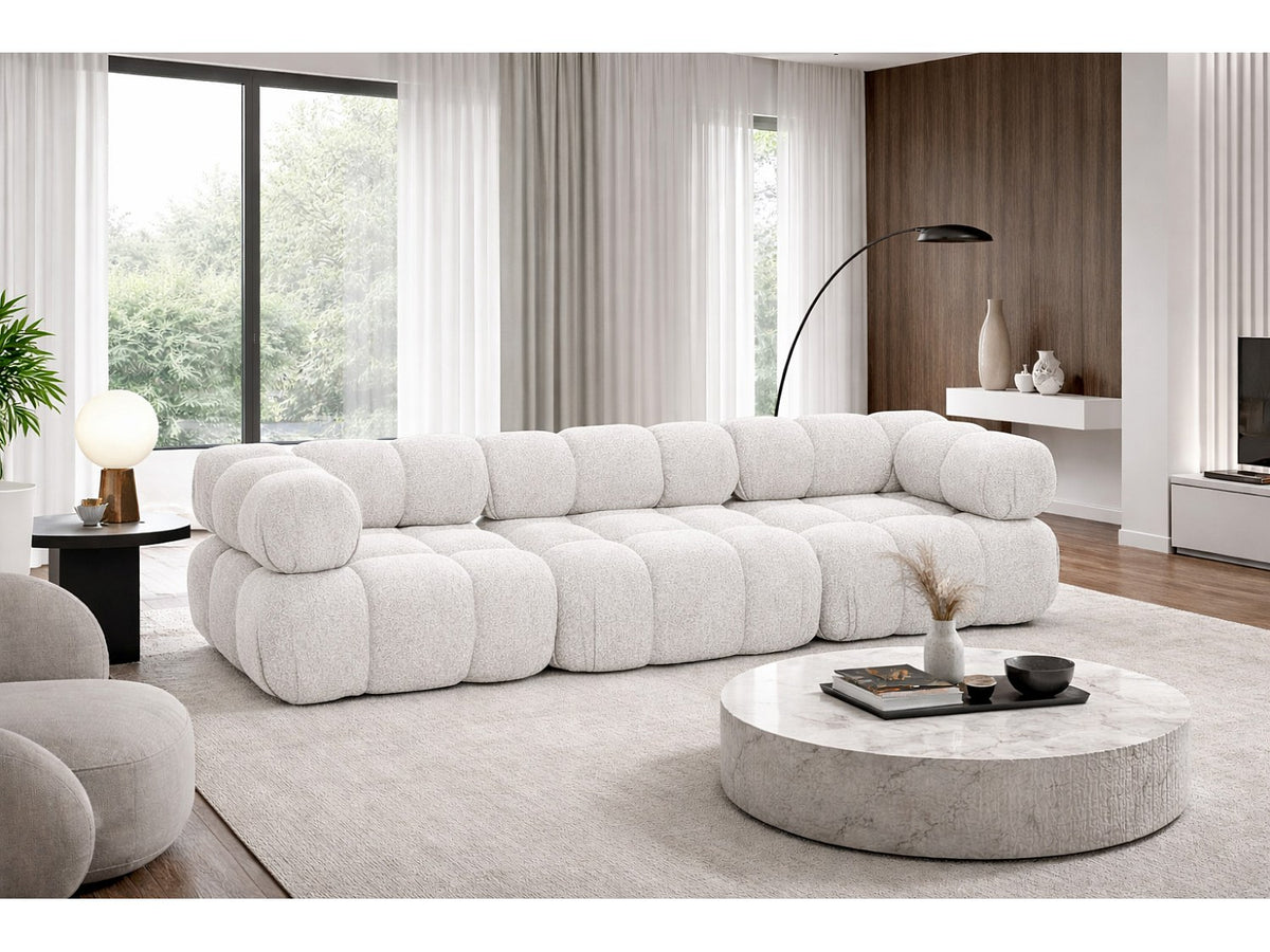 Canapé modulable 3 places beige tissu