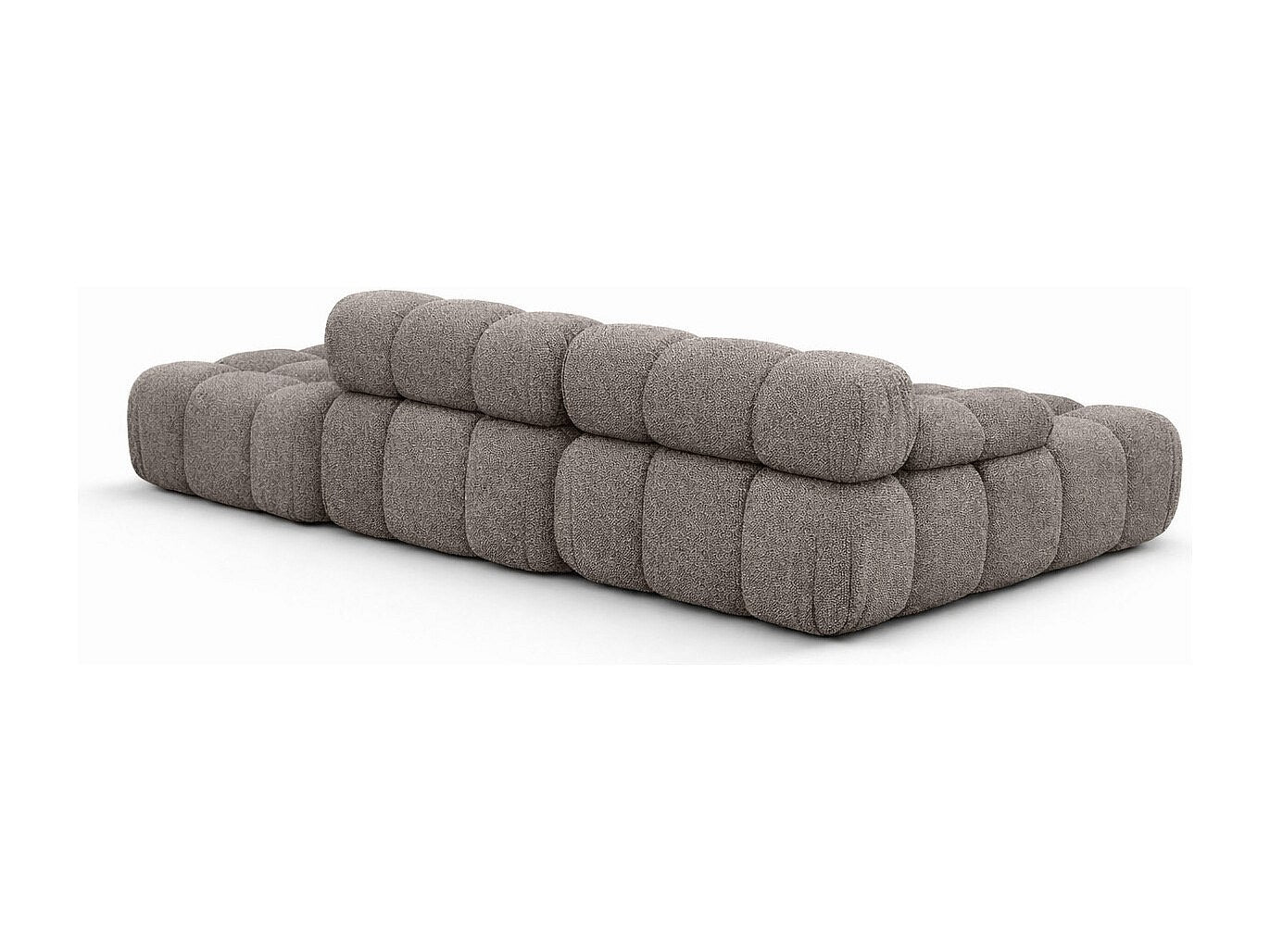 Pouf pour canapé modulable marron tissu