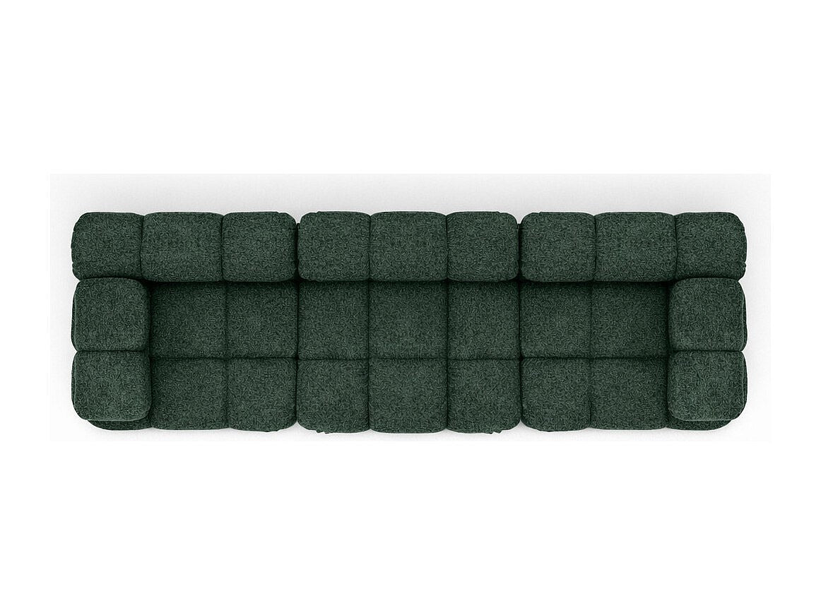 Canapé modulable 3 places vert tissu