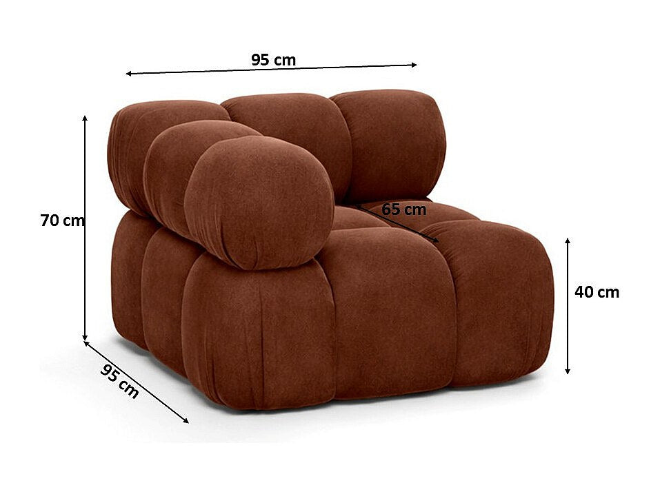 Canapé modulable marron tissu