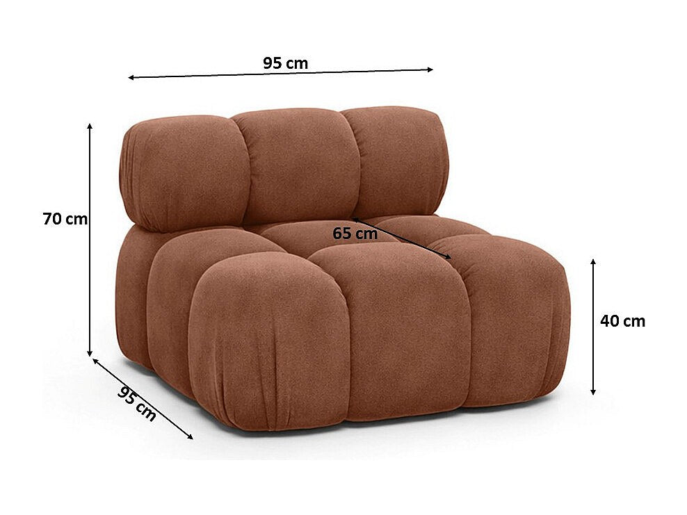 Canapé modulable marron tissu