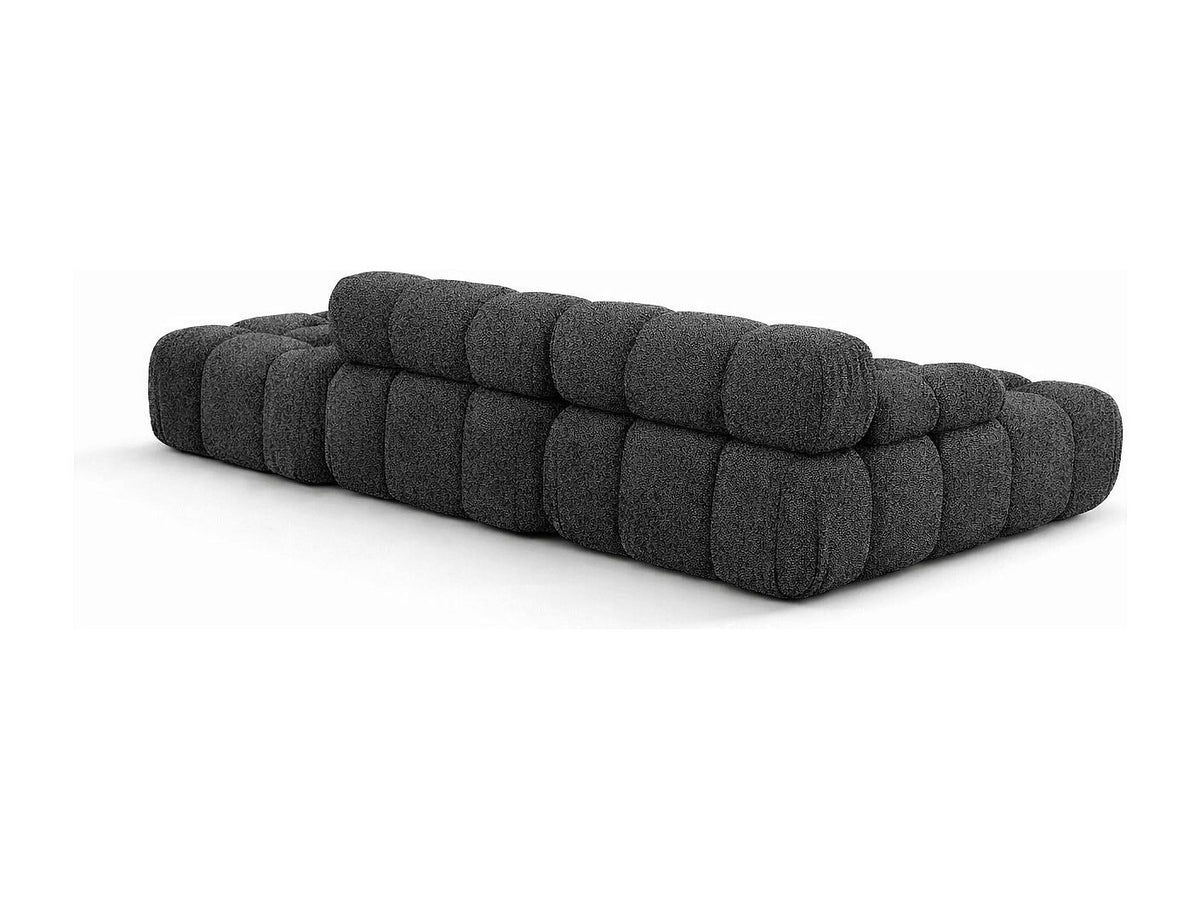 Pouf pour canapé modulable gris tissu