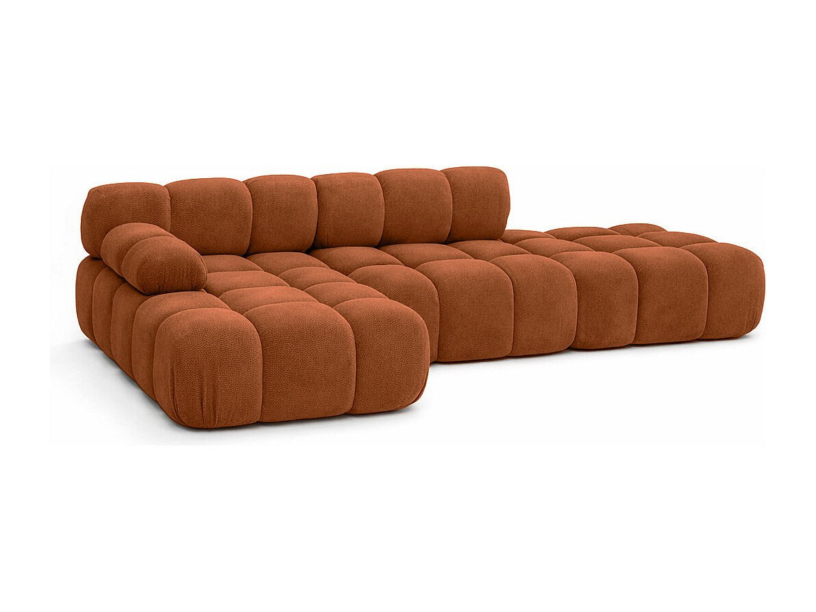 Pouf pour canapé modulable marron tissu