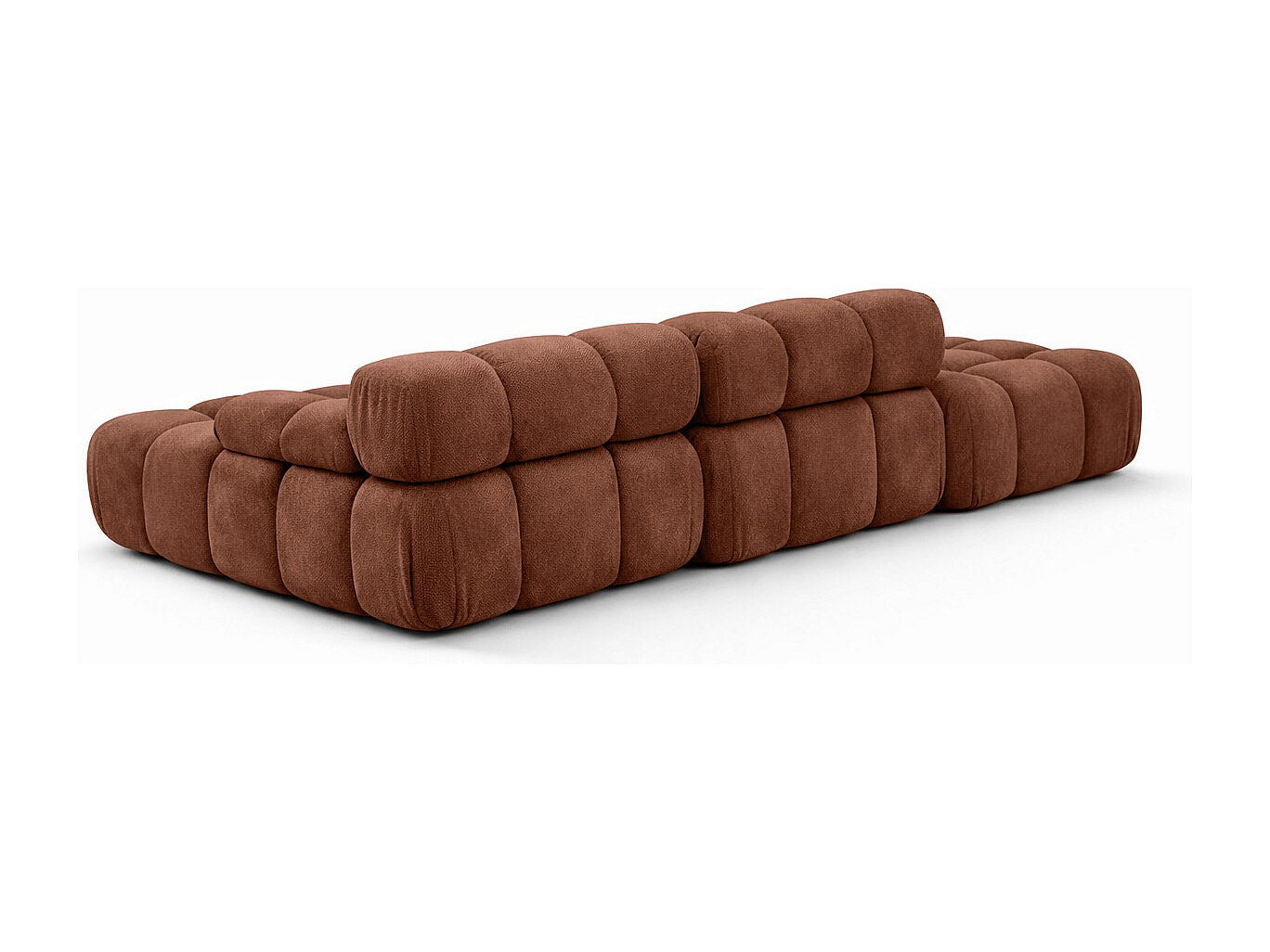 Pouf pour canapé modulable marron tissu