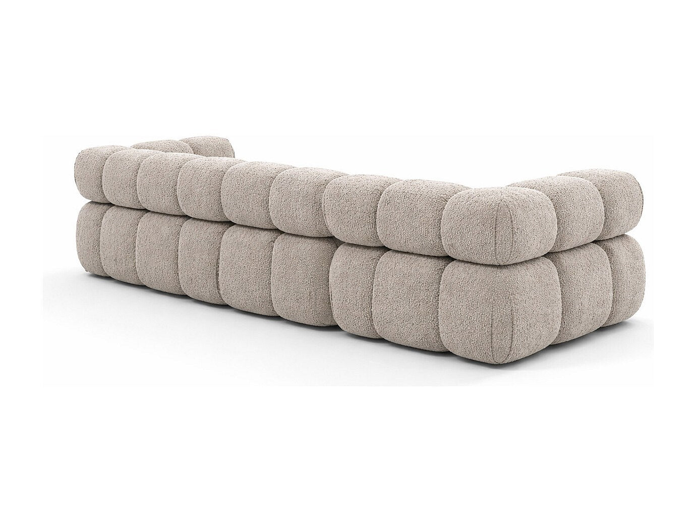 Canapé modulable 3 places beige tissu